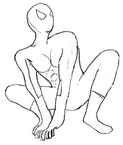 рисуем человека паука